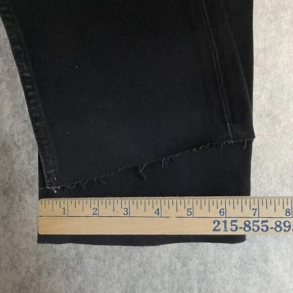RE/DONE 70s Ultra High Rise Stove Pipe Jeans Womens Size 23 Black Retro Denim - Picture 16 of 16